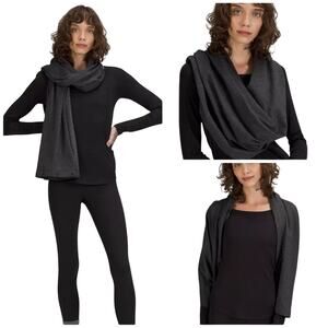 Lululemon Scarf Wrap Shrug Heathered Black Grey